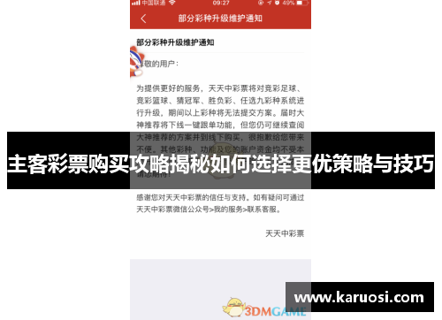 主客彩票购买攻略揭秘如何选择更优策略与技巧